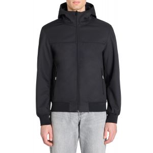 Blouson capuche fixe - noir