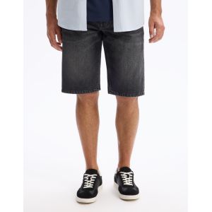 Bermuda en jean coton stretch - noir