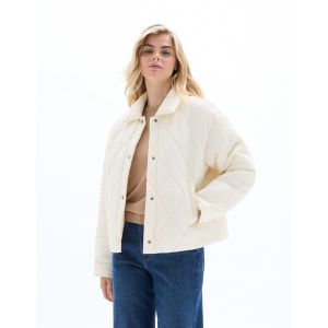 Doudoune courte à poches - beige