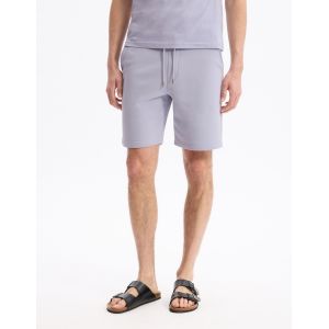 Bermuda en molleton 100% coton - violet
