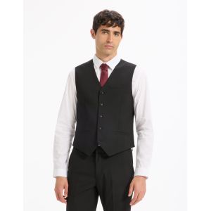 Gilet de costume slim - noir