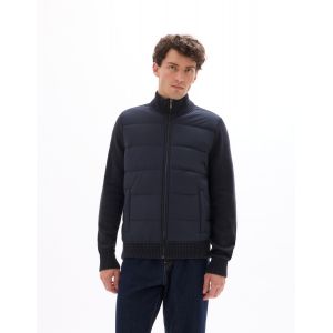 Veste blouson en maille milano 100% coton - marine