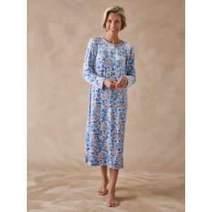 Chemise de nuit en maille micropolaire - Couleur 38/40, 42/44, 46/48, 50/52, 54/56, 58/60, 62/64 - Taille Bleu