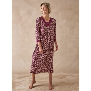 Chemise de nuit longue fluide - Couleur 38/40, 42/44, 46/48, 50/52, 54/56, 58/60, 62/64 - Taille Violet