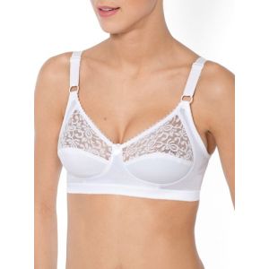 Soutien-gorge à basque sans armatures - Couleur 100B, 100C, 100D, 105B, 105C, 105D, 110C, 110D, 110E, 115B, 115C, 115D, 115E, 120B, 120C, 120D, 120E - Taille Blanc