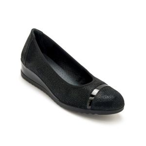 Ballerines cuir à aérosemelle amovible - Couleur 36, 40, 41 - Taille Noir