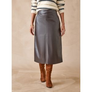 Jupe imitation cuir - Couleur 38, 40, 42, 44, 46, 48, 50, 52, 54 - Taille Jupe droite