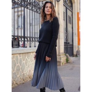 Jupe pliss&eacute;e soleil - Couleur 46, 48, 50, 52, 54 - Taille Jupe ample