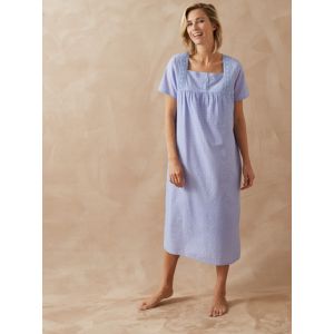 Chemise de nuit plumetis - Couleur 38/40, 42/44, 46/48, 50/52, 54/56, 58/60, 62/64 - Taille Chemise de nuit longue