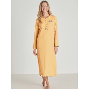 Chemise de nuit longue, interlock - Couleur 38/40, 42/44, 46/48, 50/52, 54/56, 58/60, 62/64 - Taille Jaune
