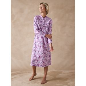 Chemise de nuit en flanelle pur coton - Couleur 38/40, 42/44, 46/48, 50/52, 54/56, 58/60, 62/64 - Taille Rose