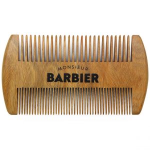 Peigne double face barbe et cheveux Final Touch en bois de santal