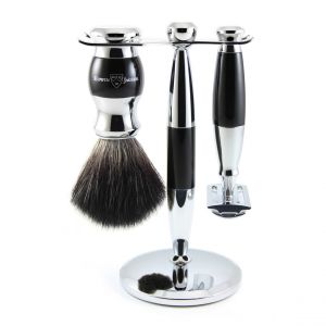 SET DE RASAGE  EDWIN JAGGER NOIR  3 PIECES