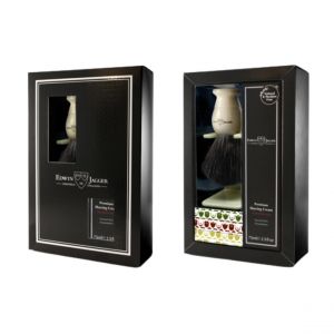 COFFRET CADEAU EDWIN JAGGER BLAIREAU IVOIRE ET CREME A RASER AU BOIS DE SANTAL