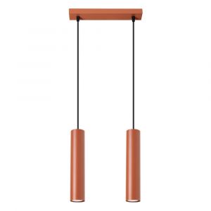 Suspension Acier Ocre Rouge GU10 2 Lagos
