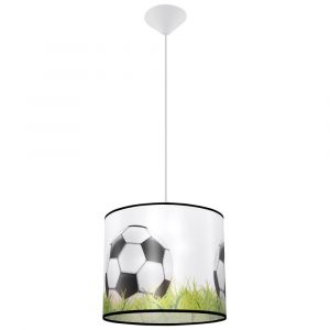 Suspension PVC Blanc/noir/vert E27 1 Football C30