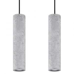 Suspension Béton Gris GU10 2 Luvo