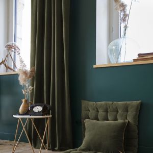 Rideau ajustable 140x270 cm velours de coton Thym