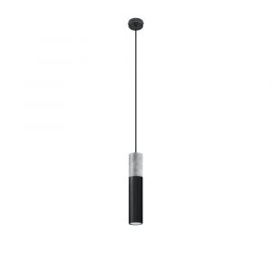 Suspension Acier Gris/Noir GU10 1 Borigio