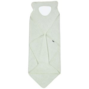 Cape de bain tablier XXL parent et b&eacute;b&eacute; vert d'eau