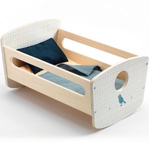 Lit &agrave; bascule Pomea Blue Night pour poup&eacute;e