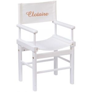 Fauteuil metteur en scène blanc personnalisable