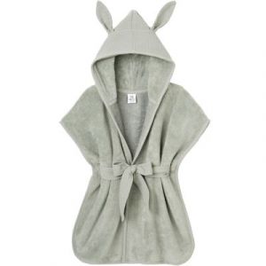 Peignoir de bain Soft bambou vert de gris (0-2 ans)