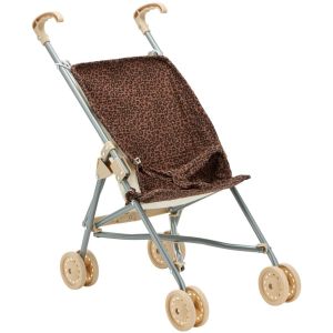 Poussette pour poup&eacute;e Gaze L&eacute;opard Marron