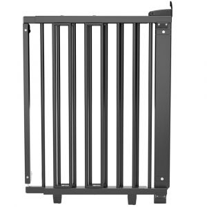 Barri&egrave;re de porte pivotante en bois Noir (58-105 cm)