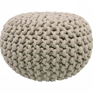 Pouf enfant tricot&eacute; Lili lin (30 x 20 cm)