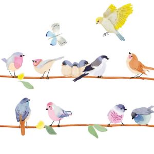 Frise adh&eacute;sive sticker Branche d'oiseaux (2,1 m)