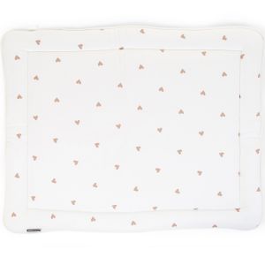 Tapis de parc Jersey coeurs dor&eacute;s (75 x 95 cm)