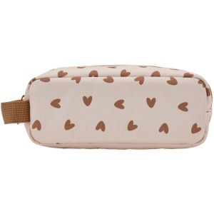 Trousse simple C&oelig;urs Marron