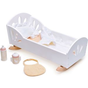 Lit de poup&eacute;e &agrave; bascule cygne