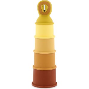 Jouets de bain gobelets empilables Mrs. Lion (5 pi&egrave;ces)