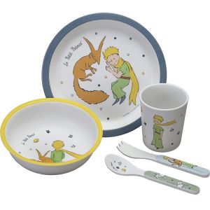 Coffret repas Le Petit Prince bleu (5 pi&egrave;ces)