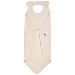 Cape de bain tablier XXL parent et b&eacute;b&eacute; &eacute;cru