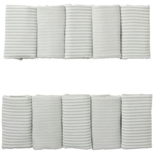 Tour de lit modulable et respirant gaze ray&eacute; vert de gris