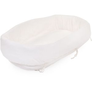 Housse pour berceau en rotin rectangulaire &eacute;cru