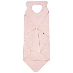 Cape de bain tablier XXL parent et b&eacute;b&eacute; rose