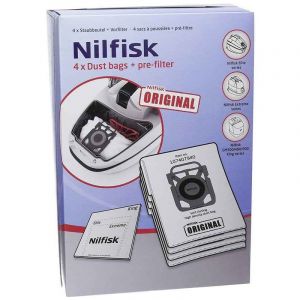 Pack 4 sacs aspirateurs et préfiltre Elite, Nilfisk - NILFISK