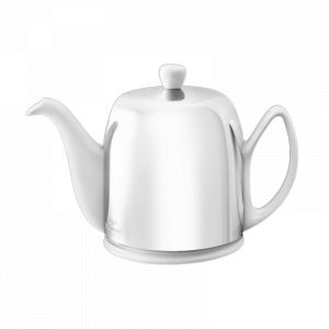 Théière Salam Blanc Cloche Miroir, Degrenne Paris 6 tasses - GUY DEGRENNE