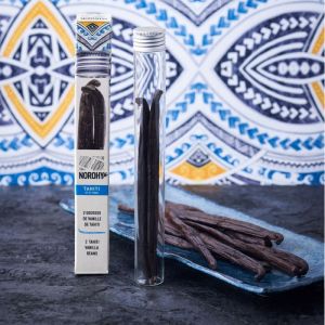 Tube de 2 gousses de vanille de Tahiti, Norohy - VALRHONA