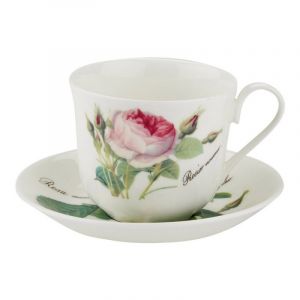 Tasse thé et sous-tasse Redouté Rose, Roy Kirkham - Roy Kirkham