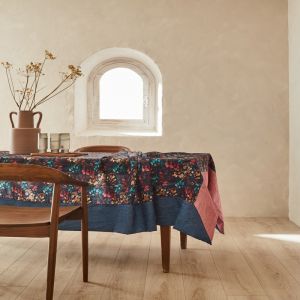 Nappe Taffetas Froissé Mazzo Navy, José Houel 170 x 250 cm - José Houel