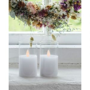 Set de 2 mini bougies Led Ivy transparent, Sirius - Sirius