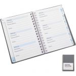 Carnet de mots de passe - VETOBIOL - &Eacute;tiquettes alphab&eacute;tiques - Portable - 15x11x15 cm - Gris - Spirale - Pratique