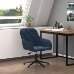 BONNIE&reg;Chaise de bureau - R&eacute;glable hauteur - ErgonomiqueChaise pivotante Bleu VeloursL56 x P61.5 x H80 cm qacj1855
