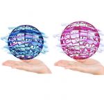 2 Pieces Flying BallMini Drone Flying Boomerang Avec LED Brillant Magique Flying OrbFlying Spinner Balle Pour Enfants