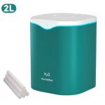 Humidificateur dAir 2L Veilleuse LED Bébé 2 Trous de Pulvérisation Silencieux Pulvérisateur Pratique pour Chambre - Vert